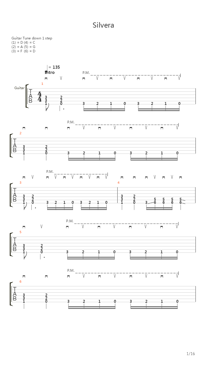 Silvera吉他谱