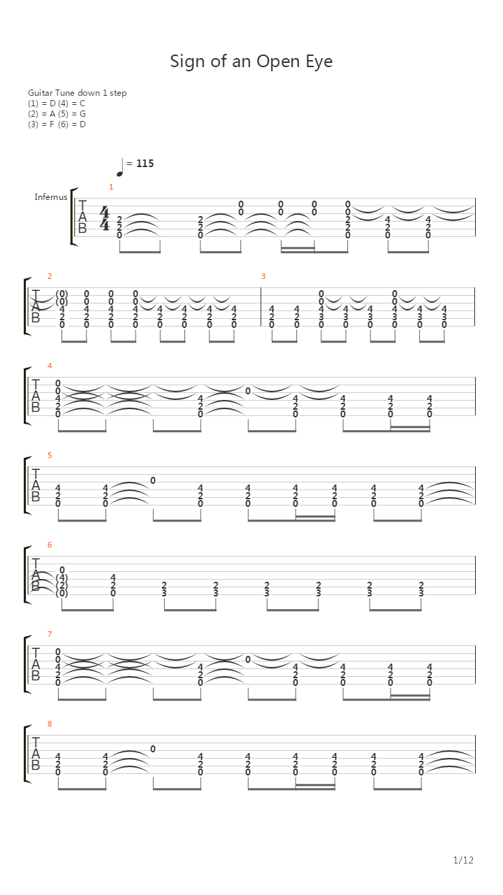 Sign Of An Open Eye吉他谱