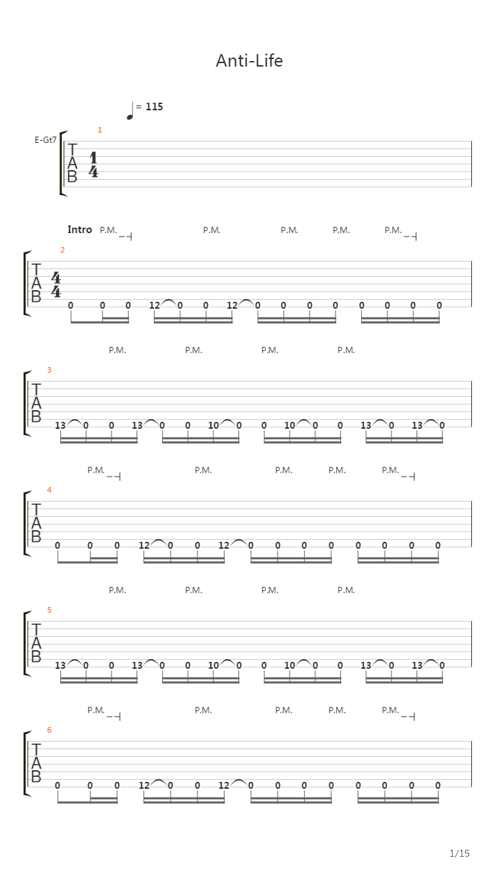 Anti-Life吉他谱