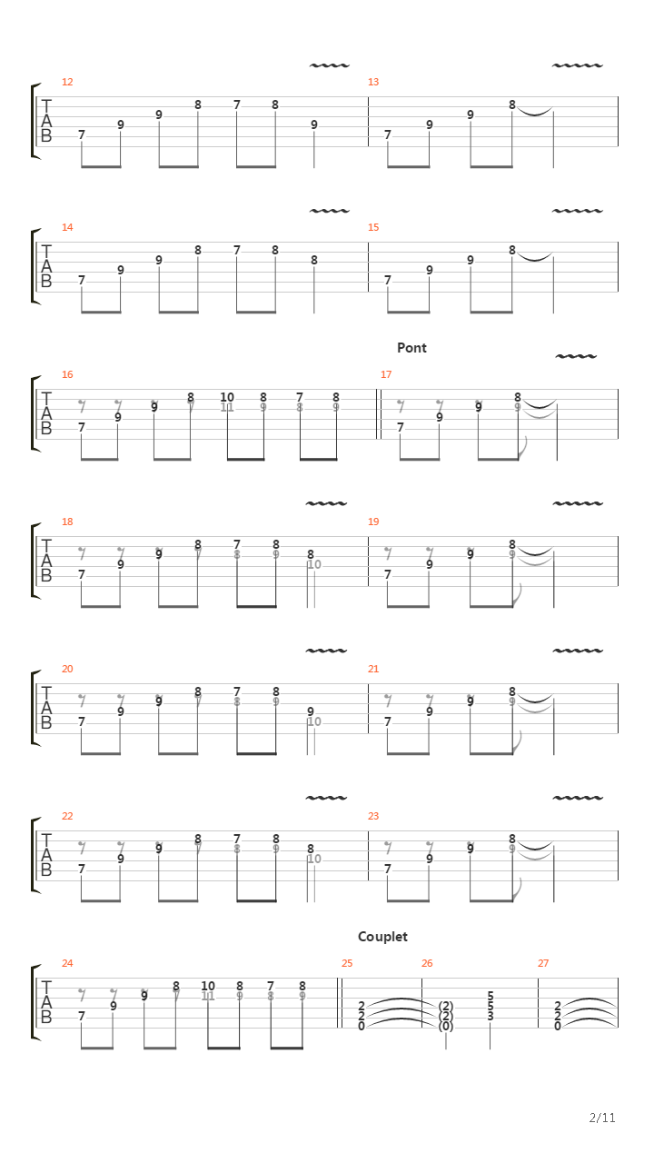 Eraser吉他谱