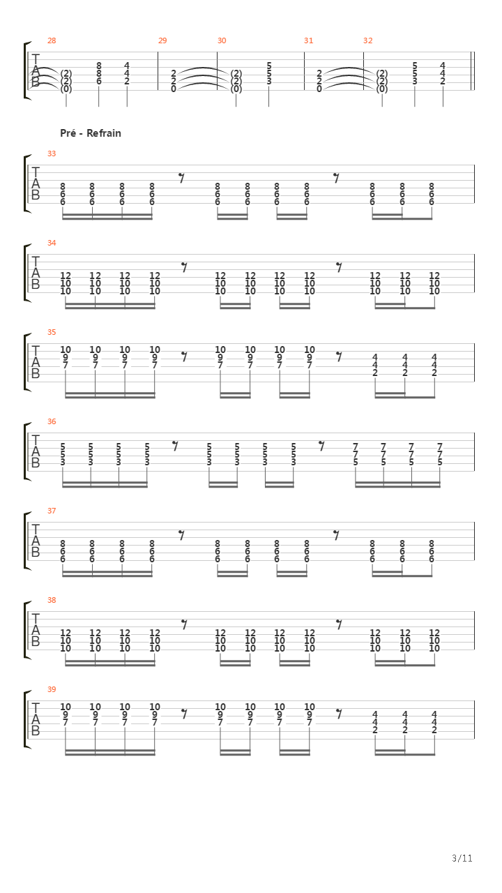 Eraser吉他谱