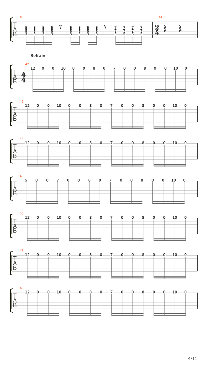 Eraser吉他谱