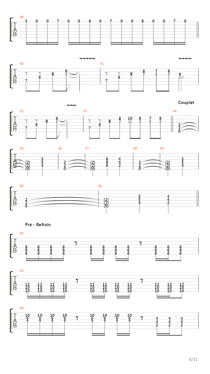 Eraser吉他谱