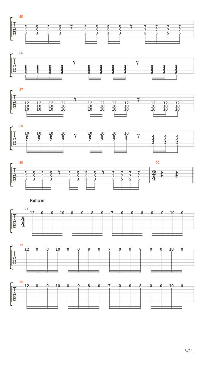 Eraser吉他谱