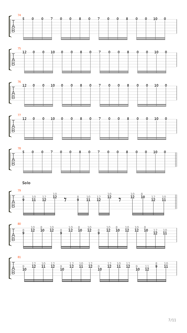 Eraser吉他谱