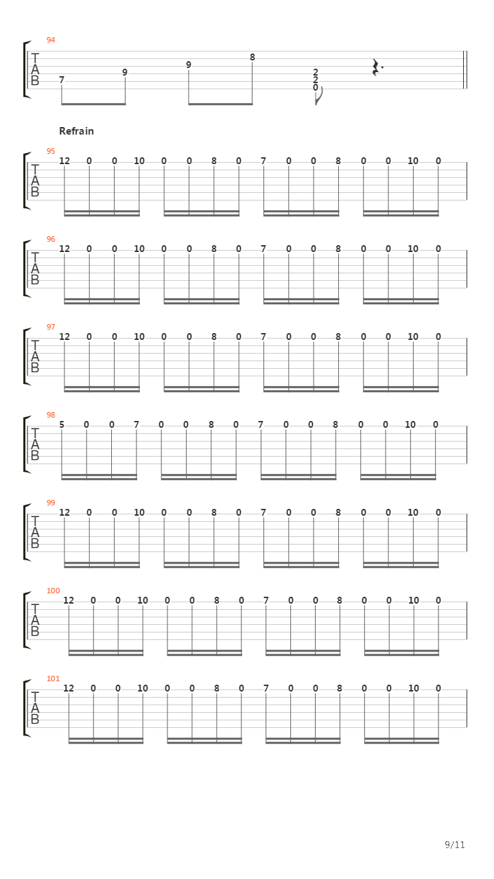 Eraser吉他谱