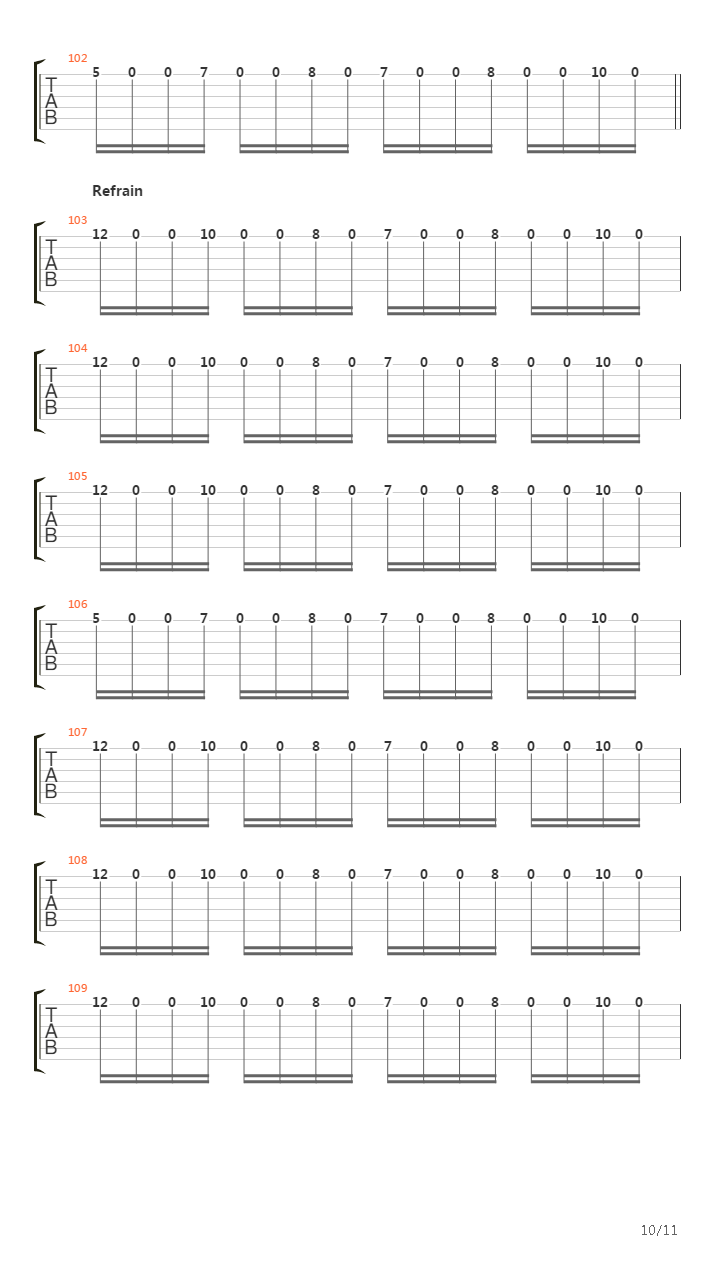 Eraser吉他谱