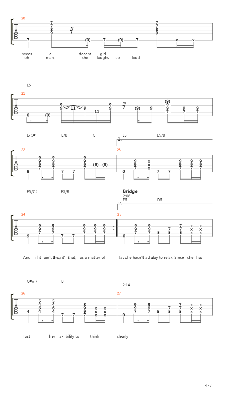 Posters吉他谱