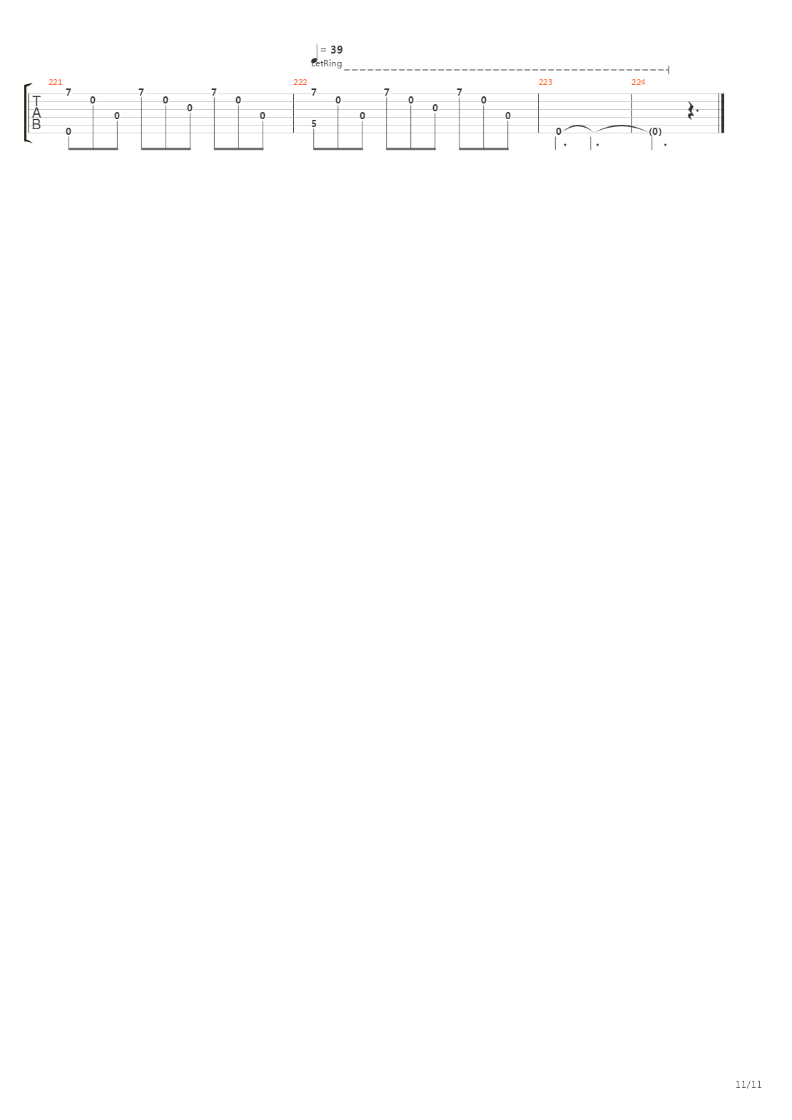 Key吉他谱