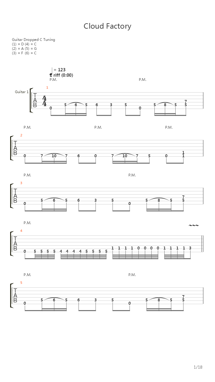 Cloud Factory吉他谱
