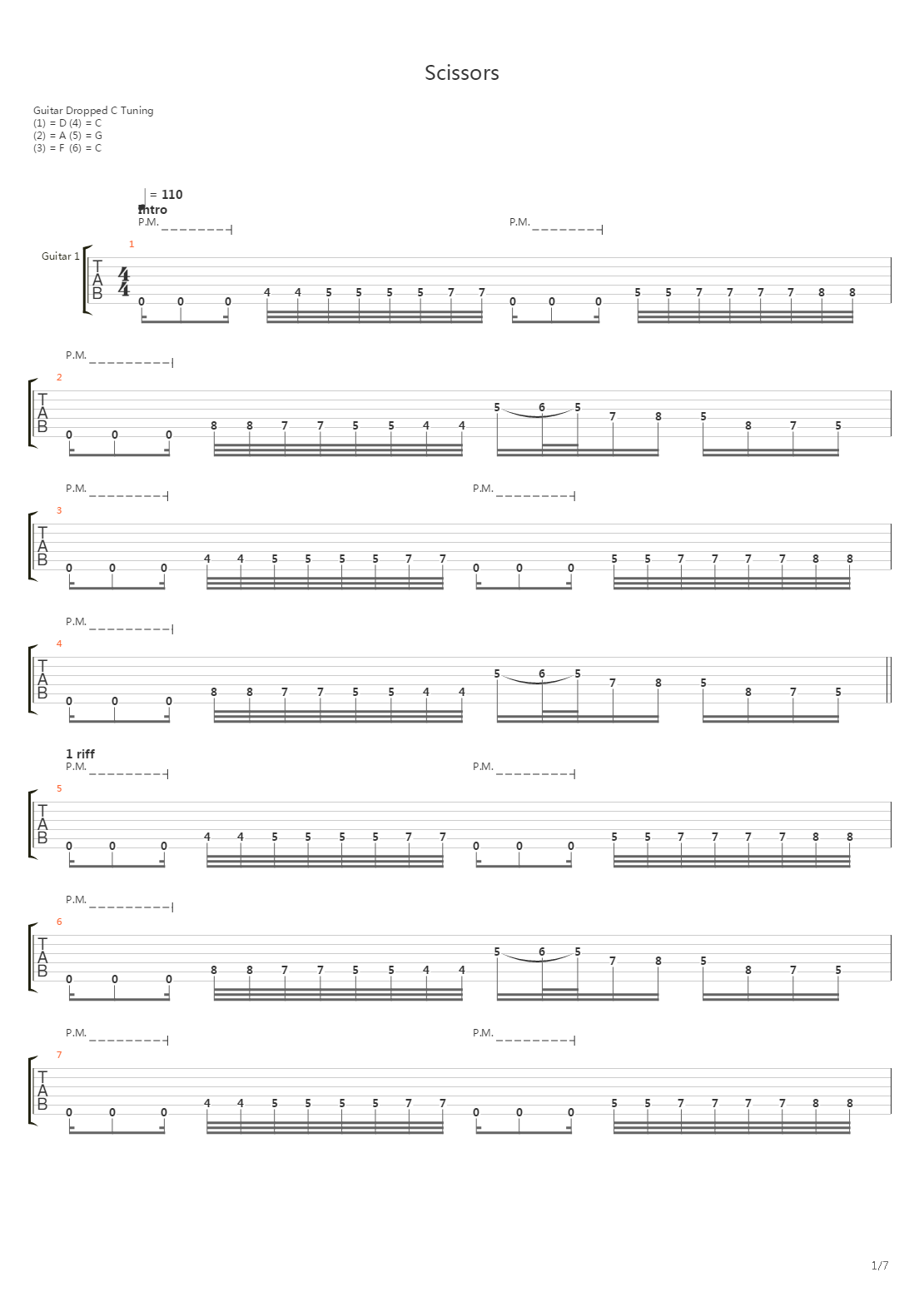 Scissors吉他谱