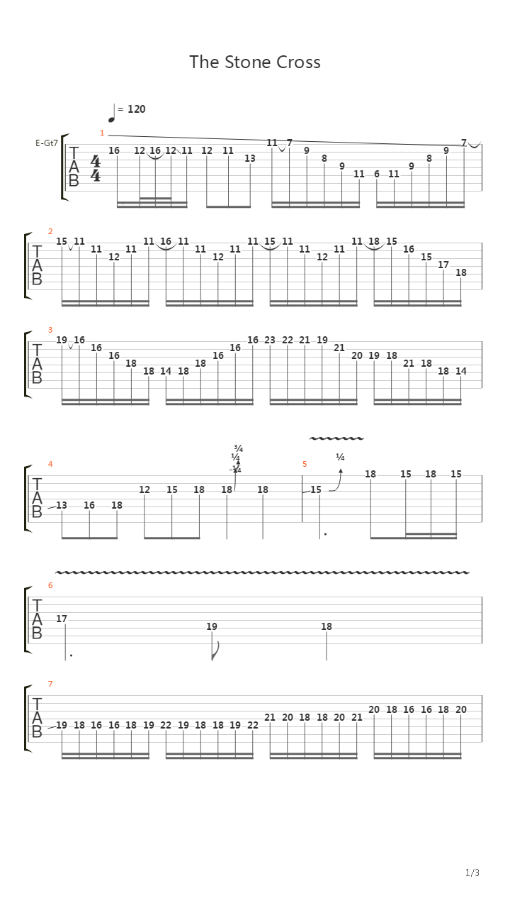 The Stone Cross吉他谱