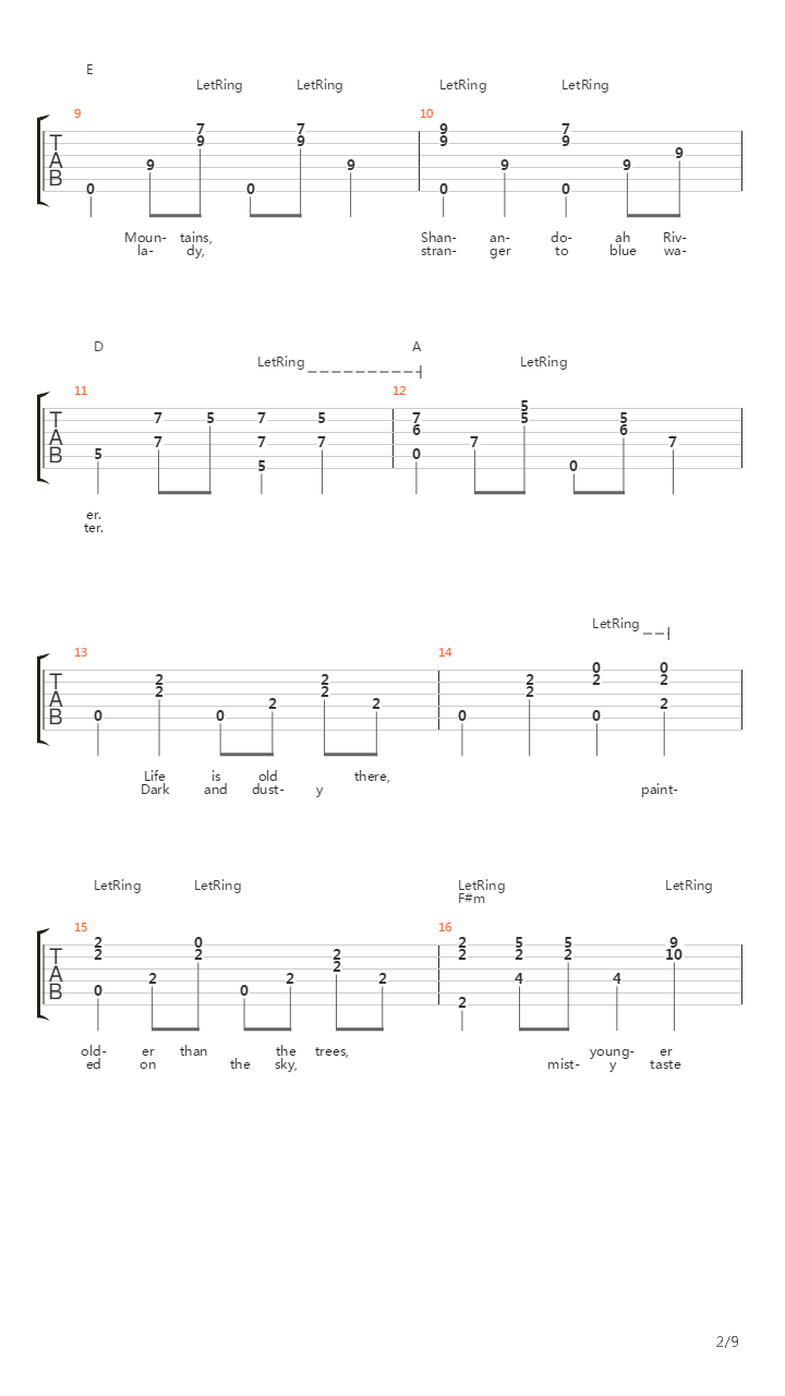 Take Me Home Country Roads吉他谱