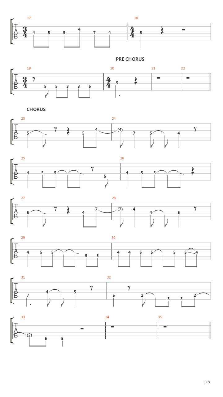 The Past Recedes吉他谱