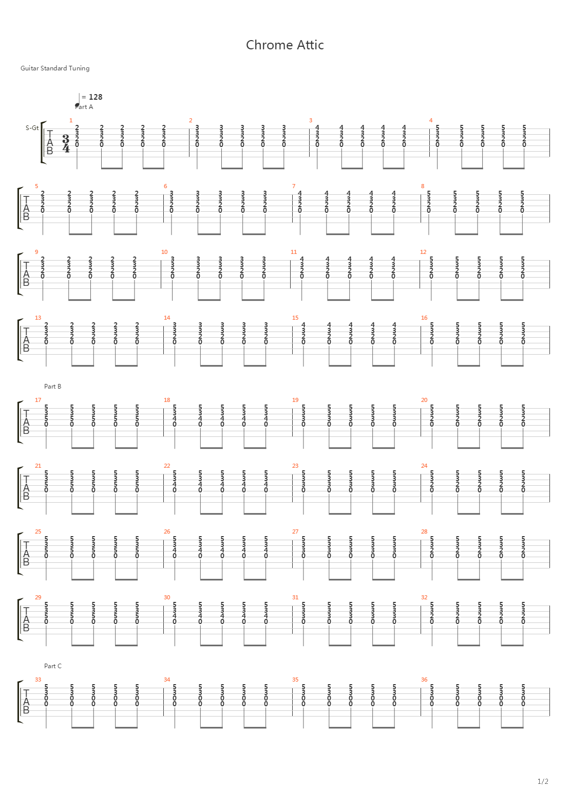 Chrome Attic吉他谱