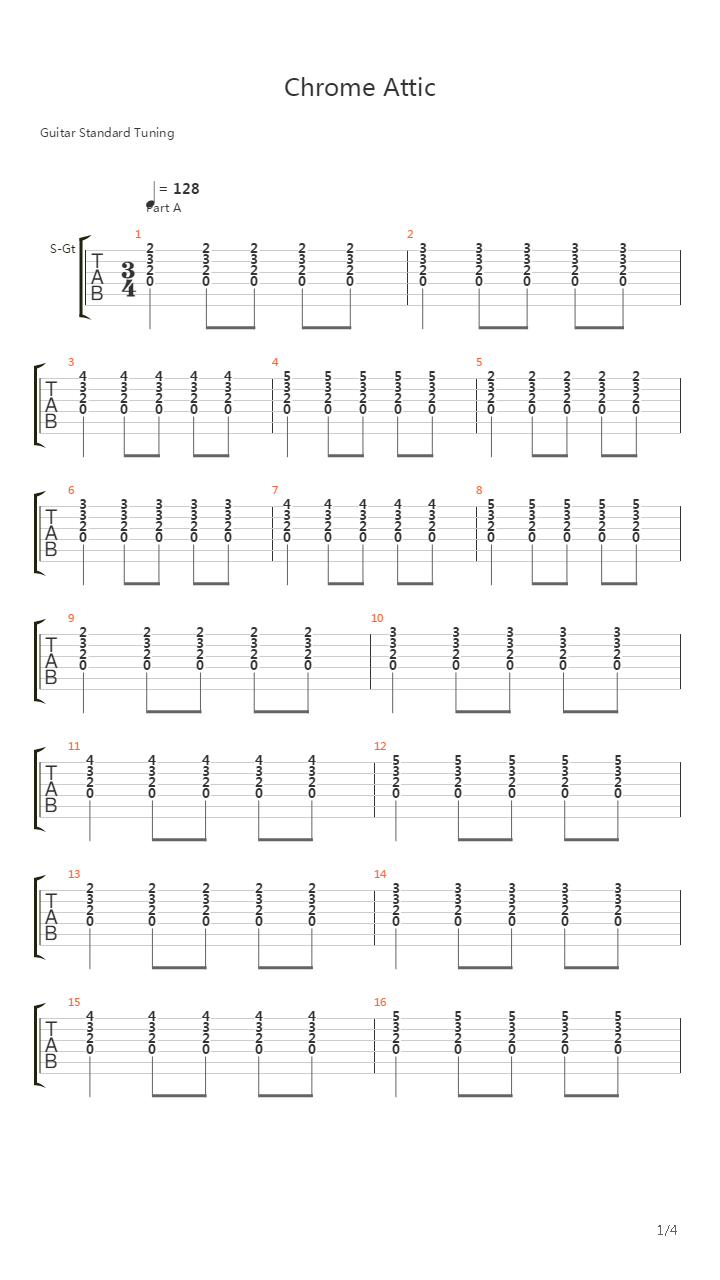 Chrome Attic吉他谱