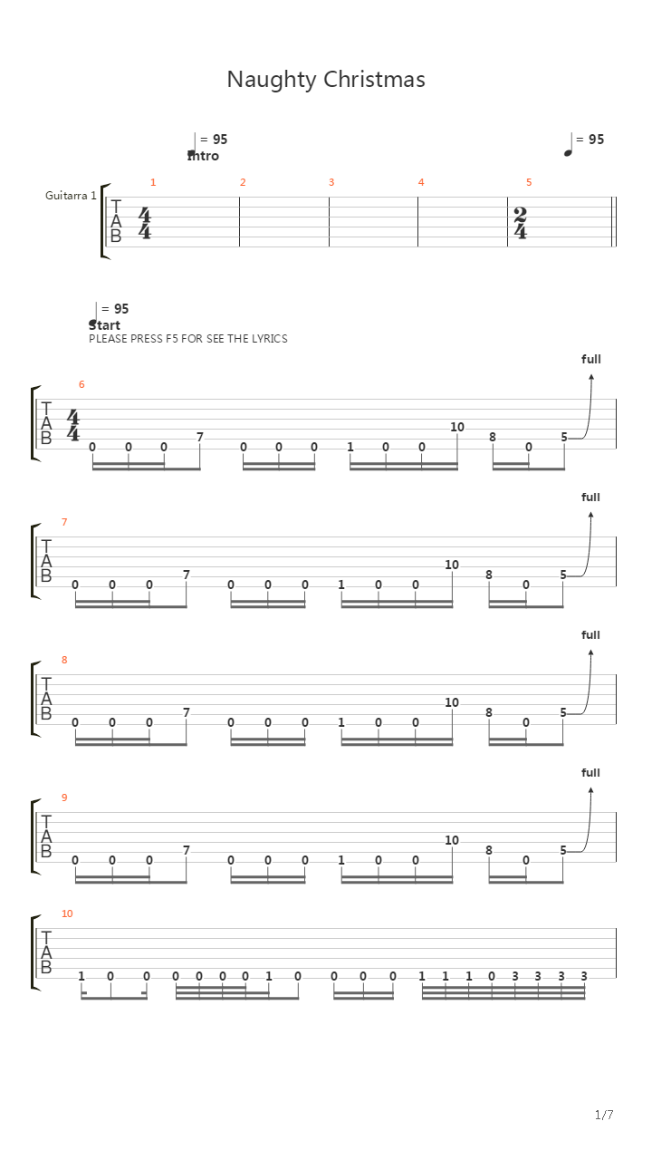 Naughty Christmas吉他谱
