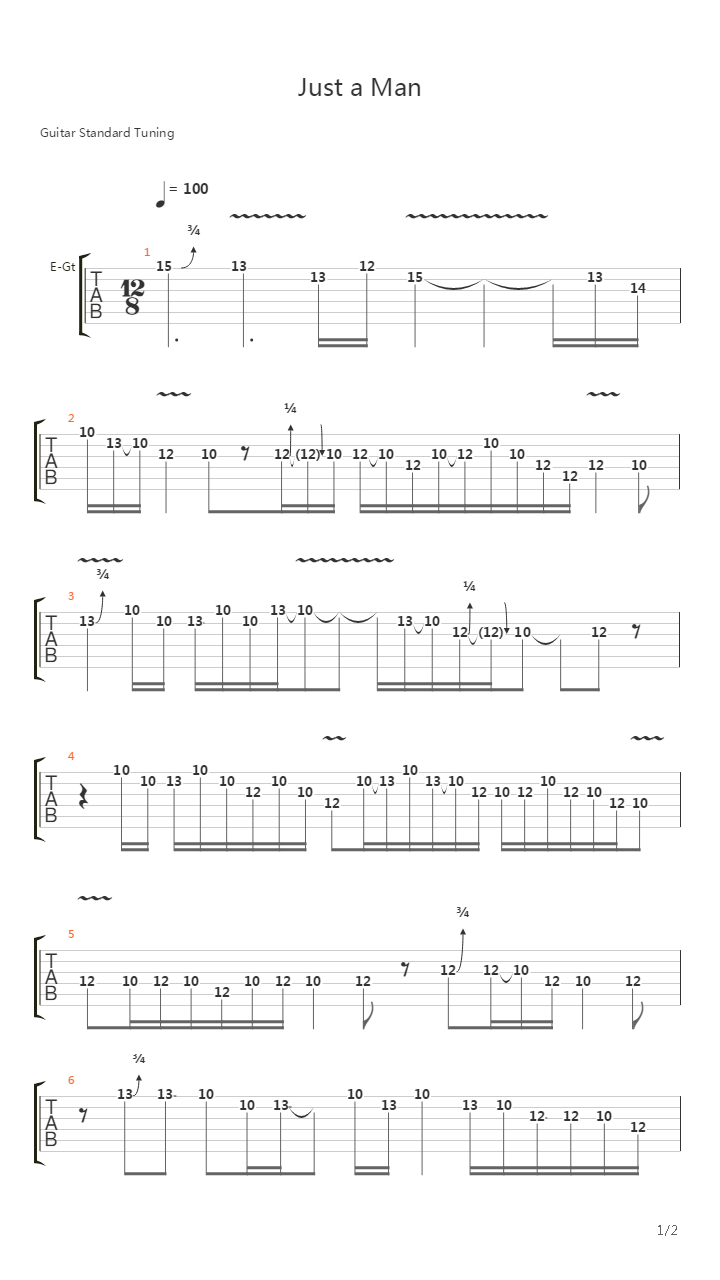 Just A Man吉他谱