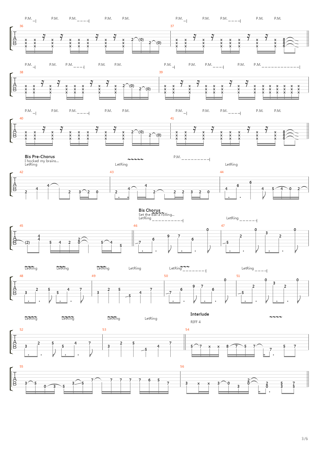 Train Of Consequences吉他谱