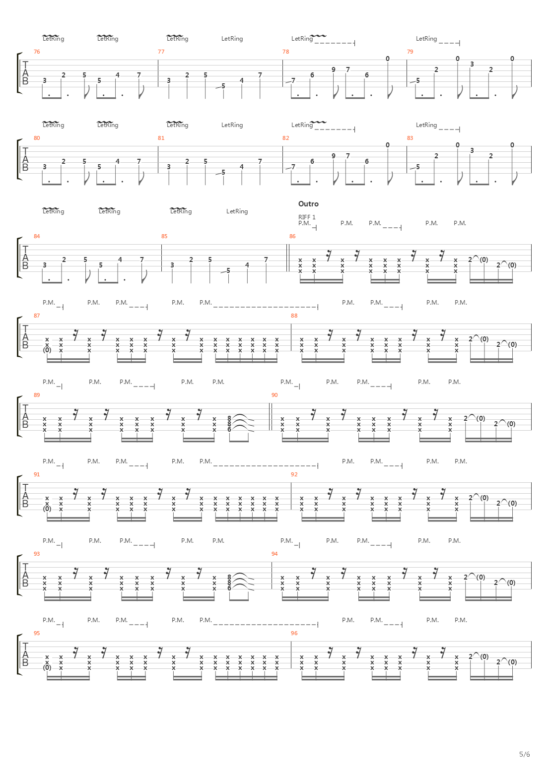 Train Of Consequences吉他谱