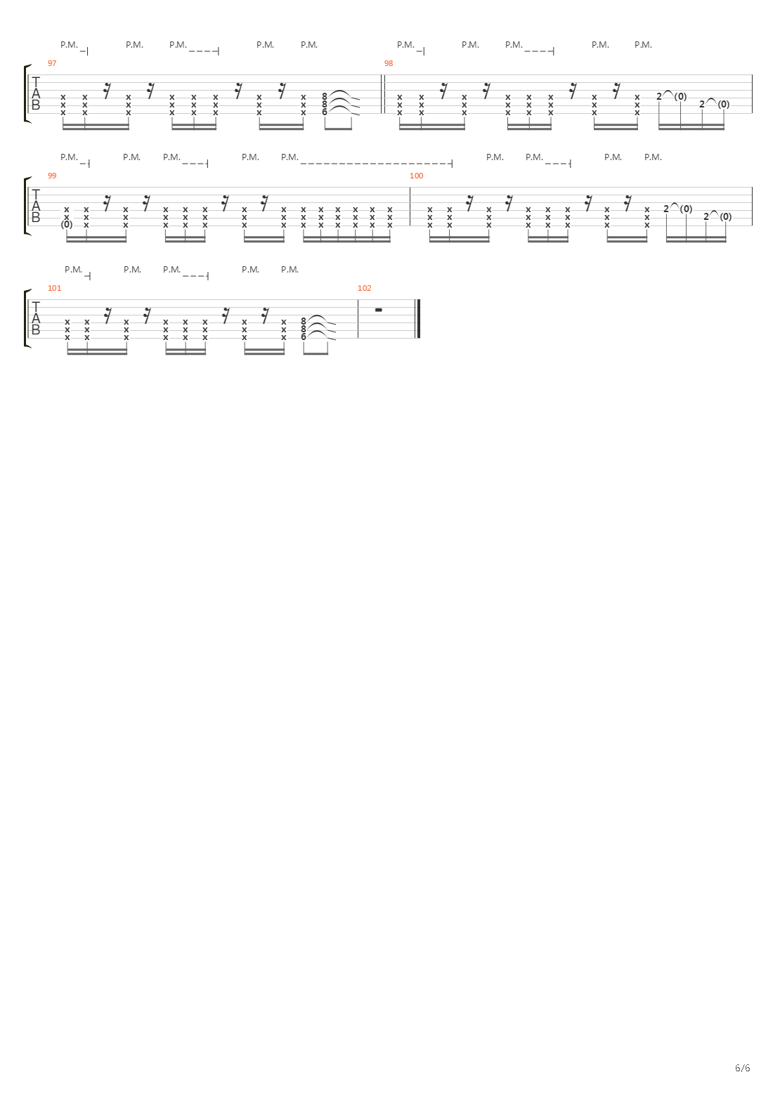 Train Of Consequences吉他谱