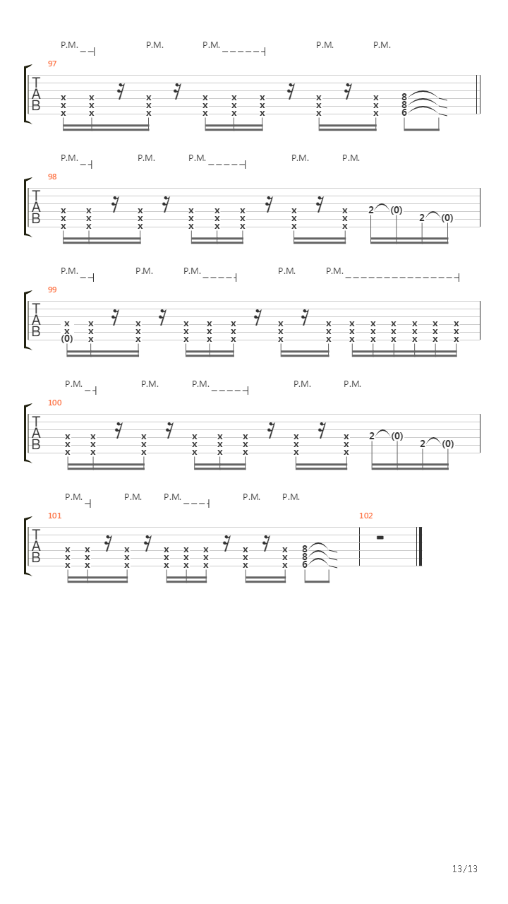 Train Of Consequences吉他谱