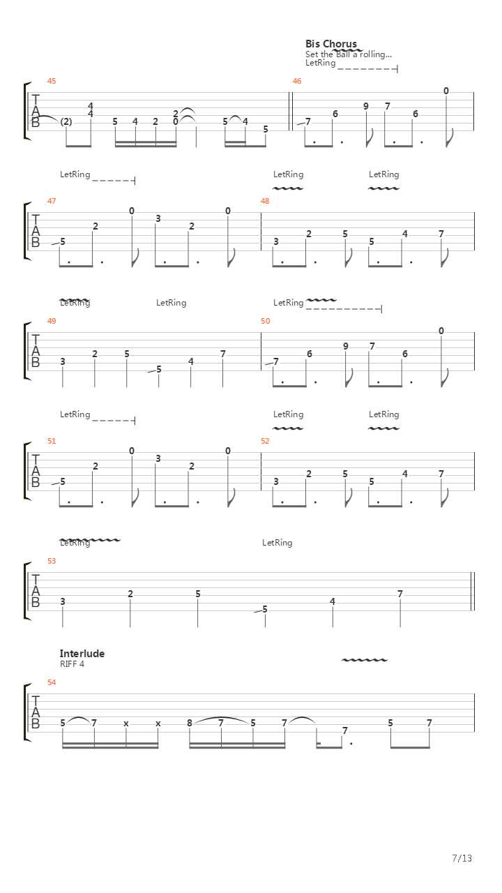 Train Of Consequences吉他谱