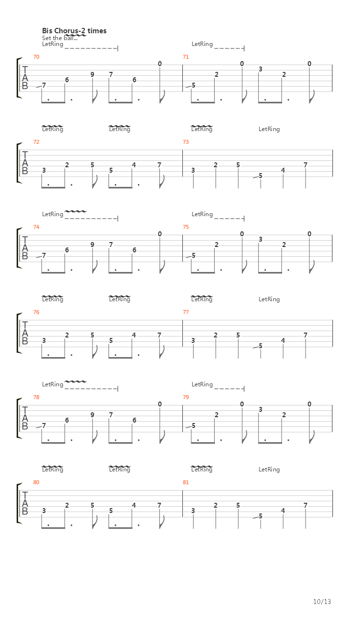 Train Of Consequences吉他谱