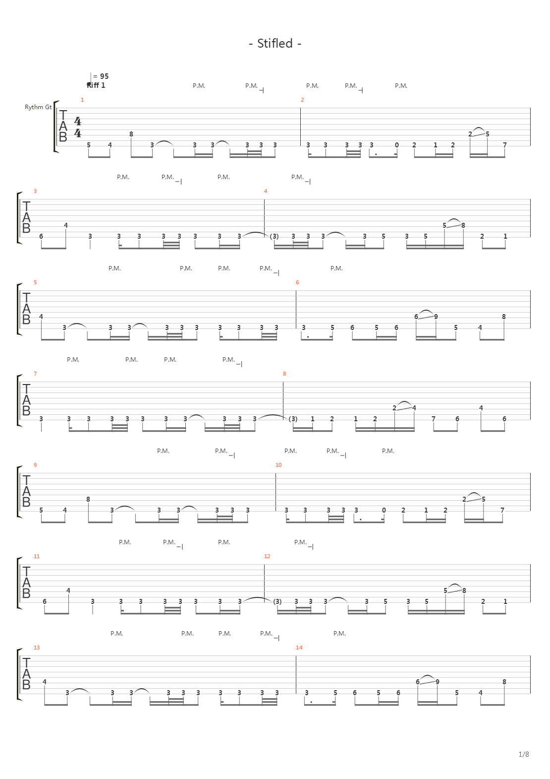 Stifled吉他谱