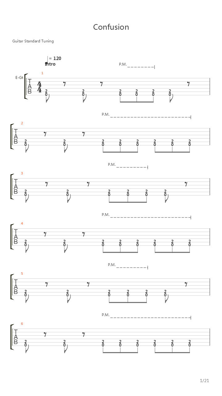 Confusion吉他谱