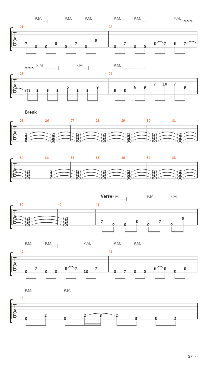 The Colours Of The Cosmos吉他谱