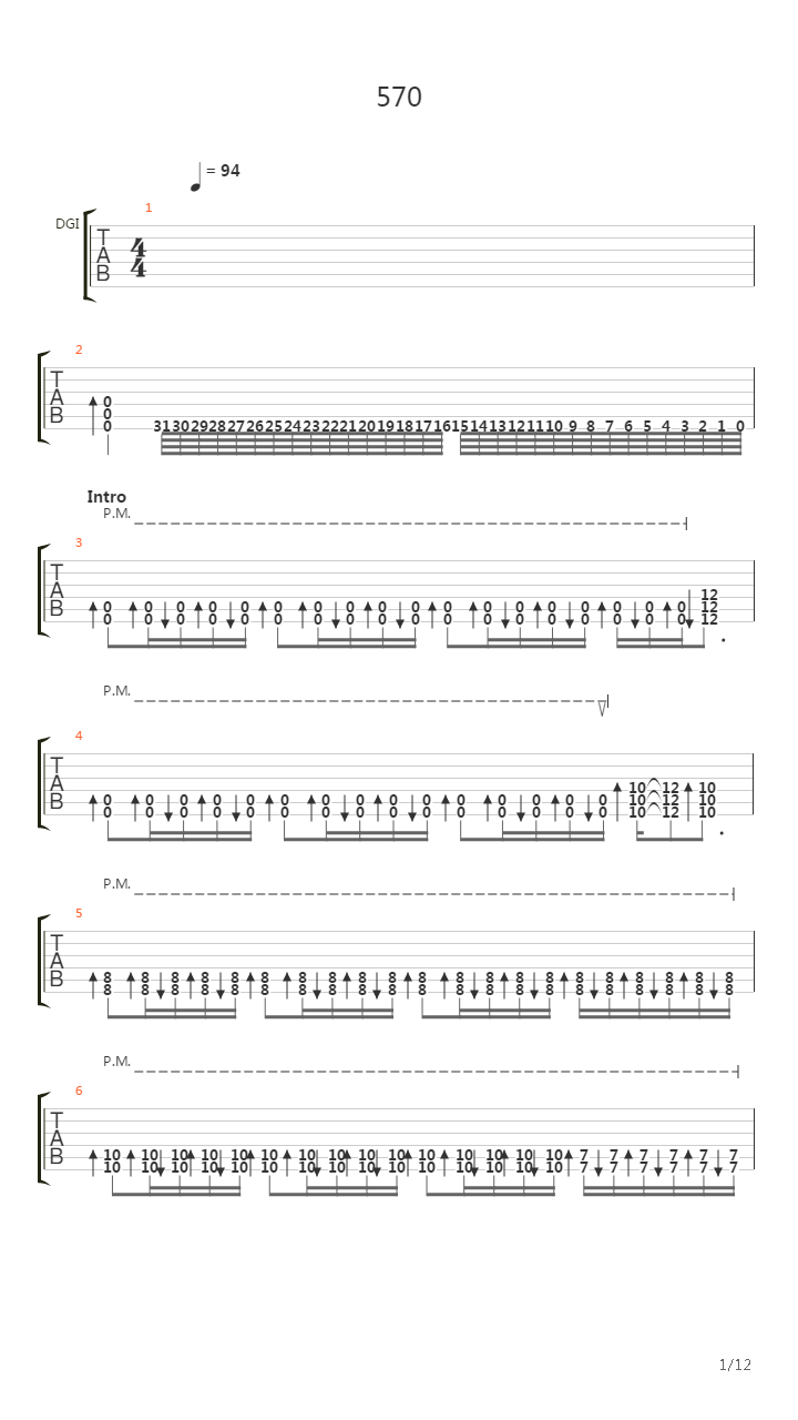 570吉他谱