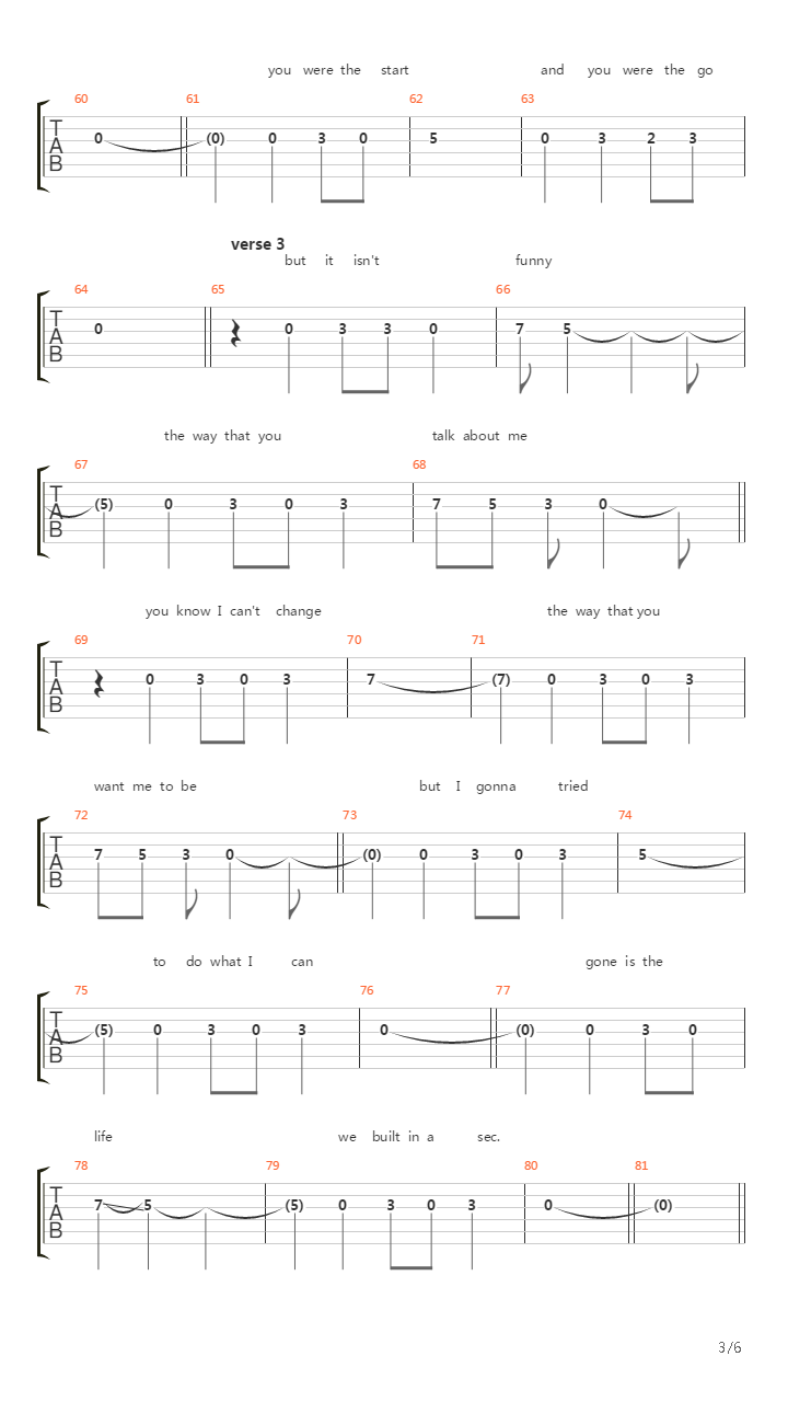 Recoil吉他谱