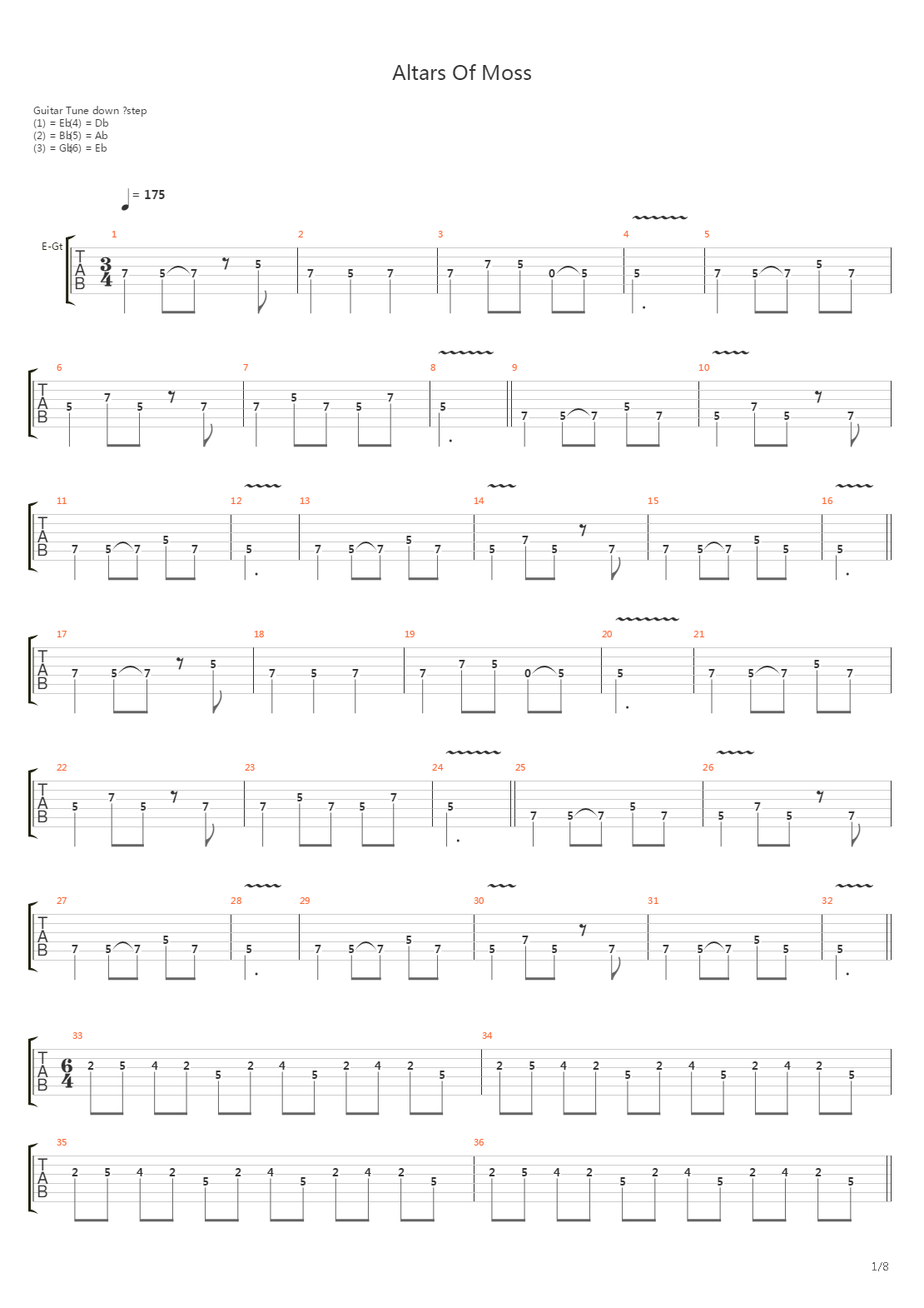 Altars Of Moss吉他谱