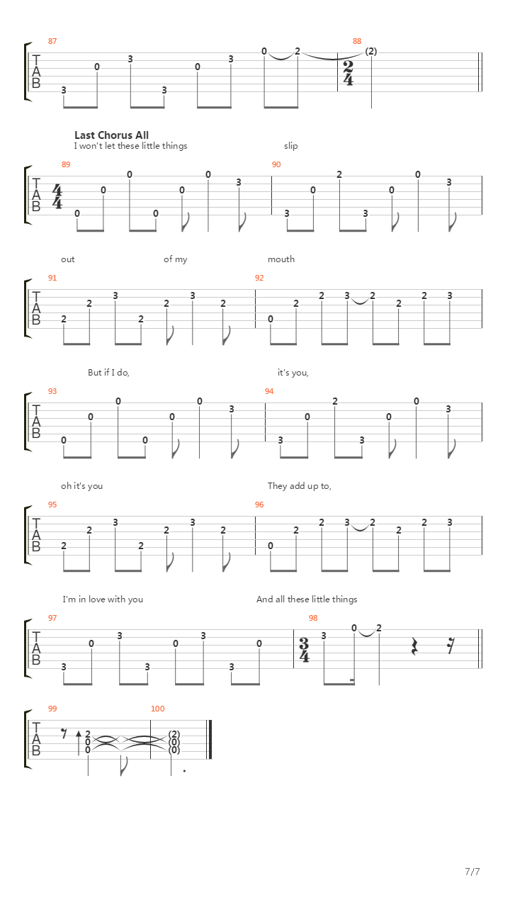 Little Things吉他谱