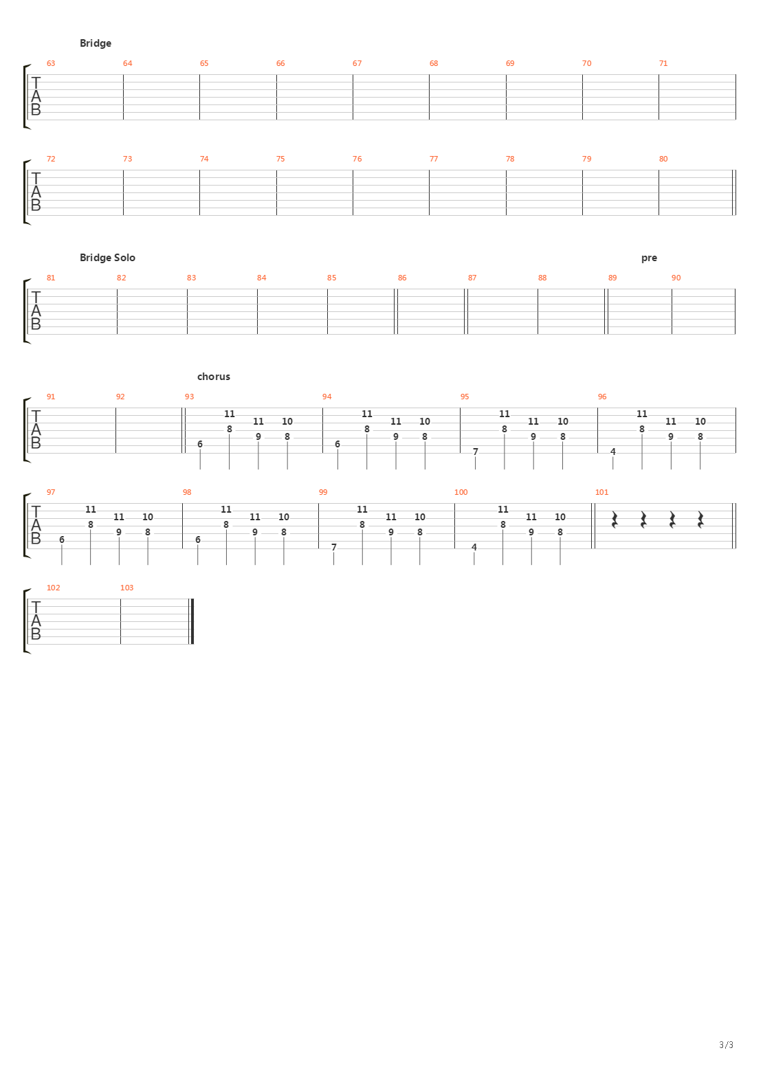 Praise Lamented Shade吉他谱