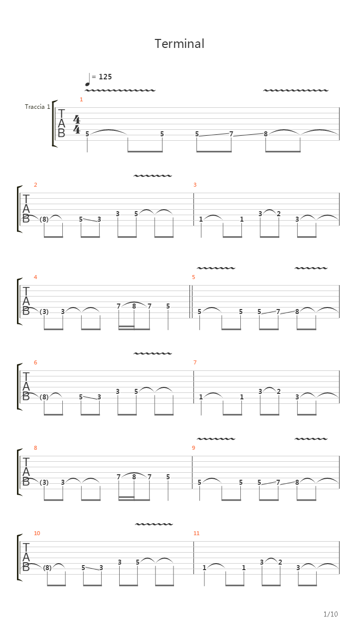 Terminal吉他谱