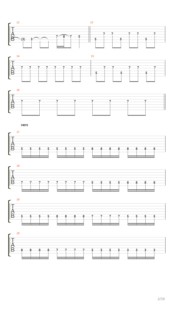 Terminal吉他谱