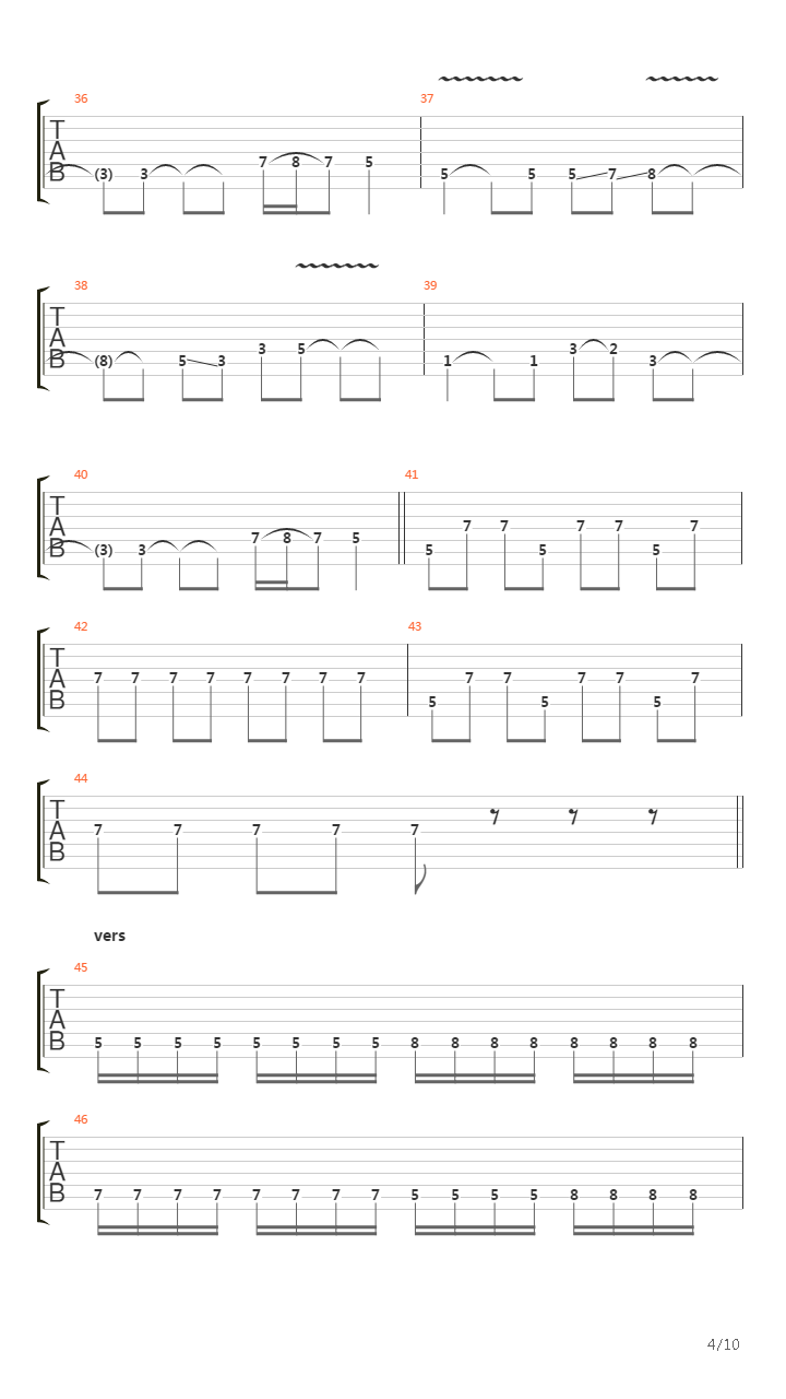 Terminal吉他谱