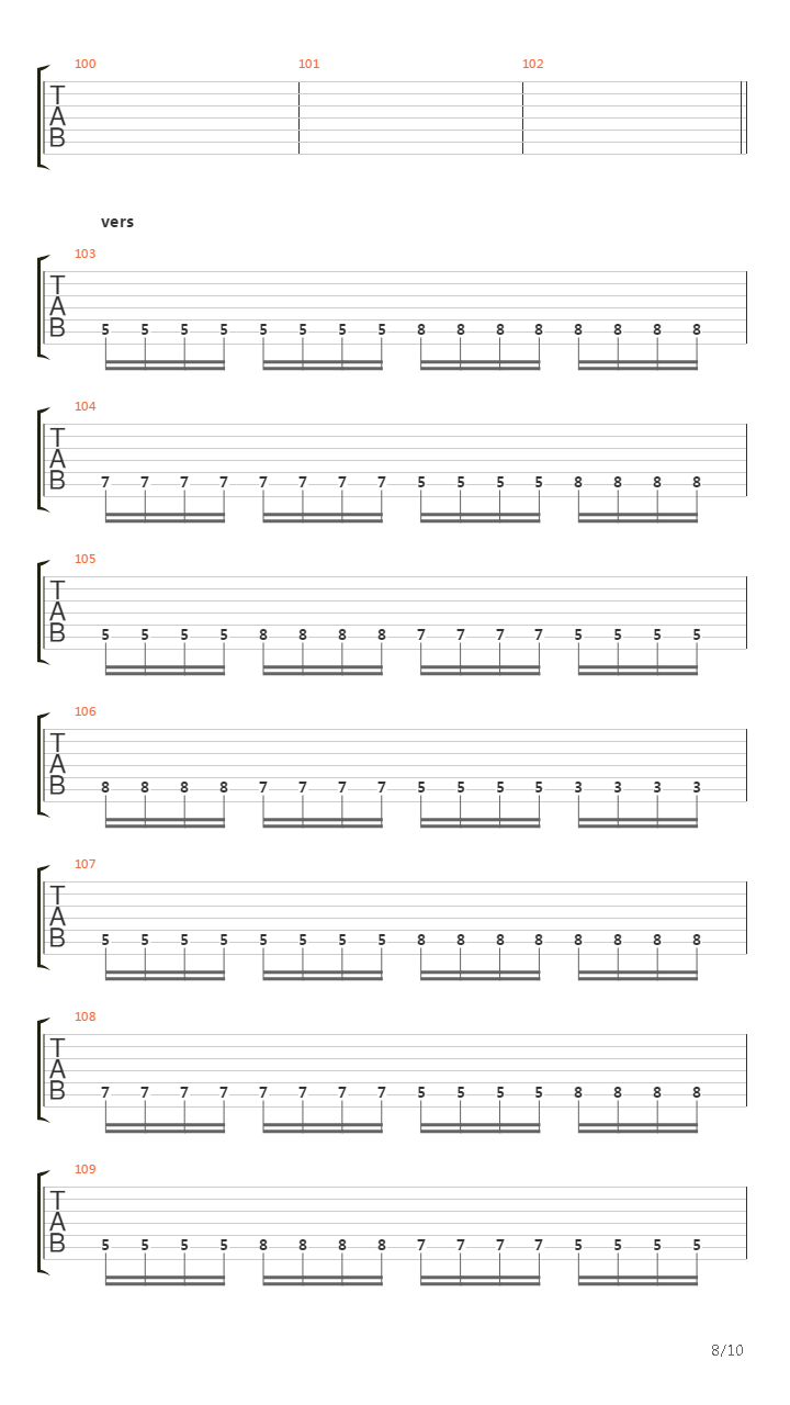 Terminal吉他谱