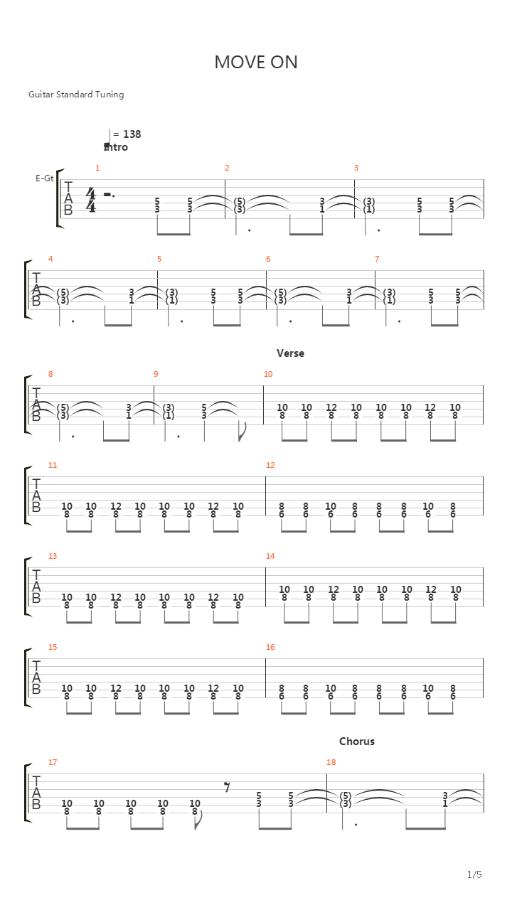Move On吉他谱