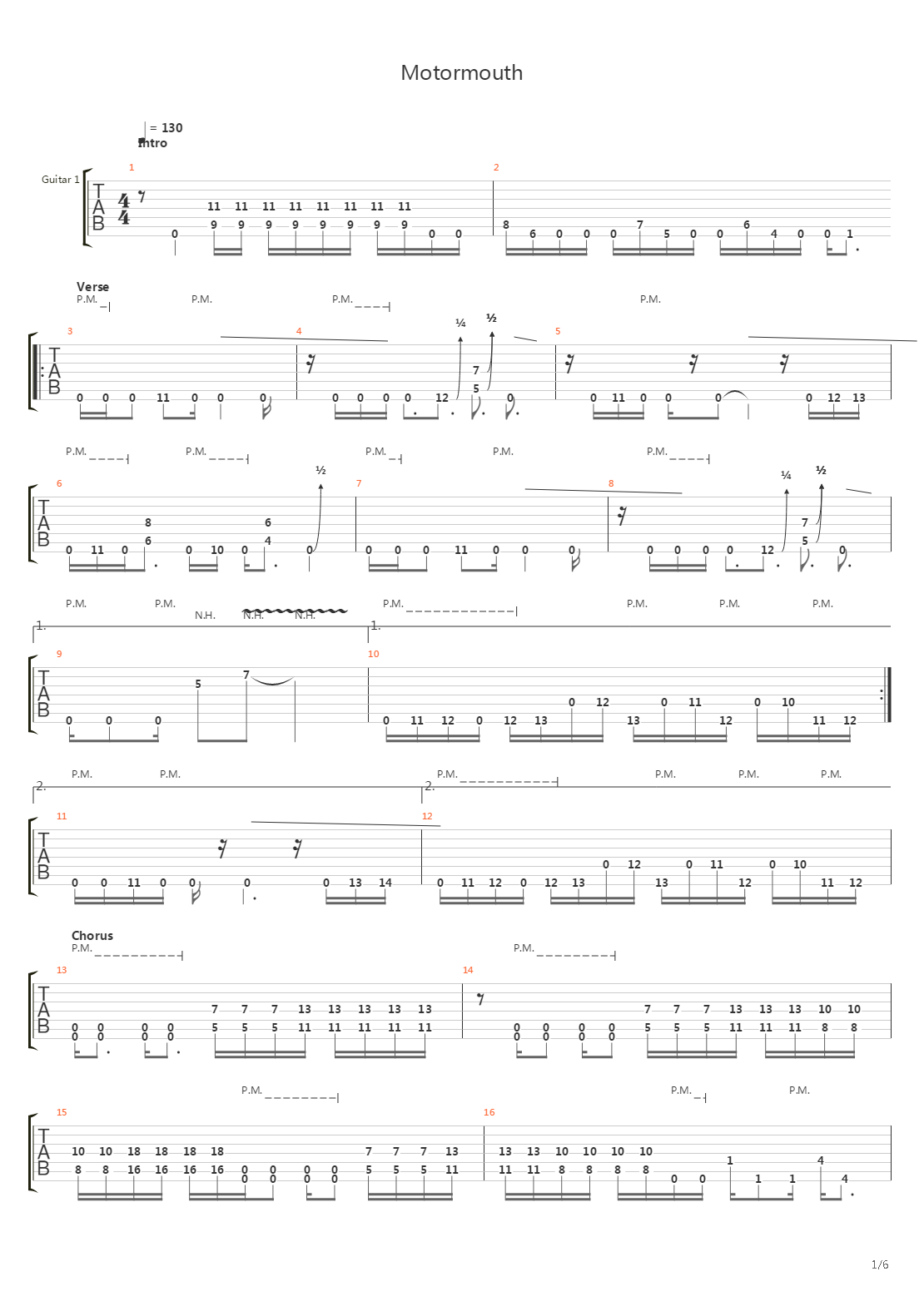 Motormouth吉他谱