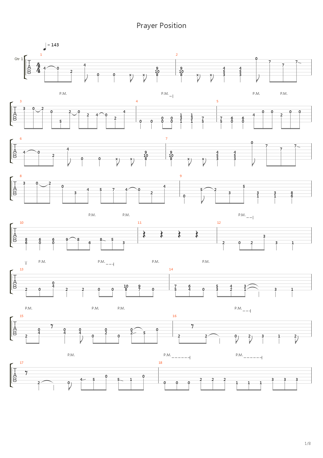 Prayer Position吉他谱