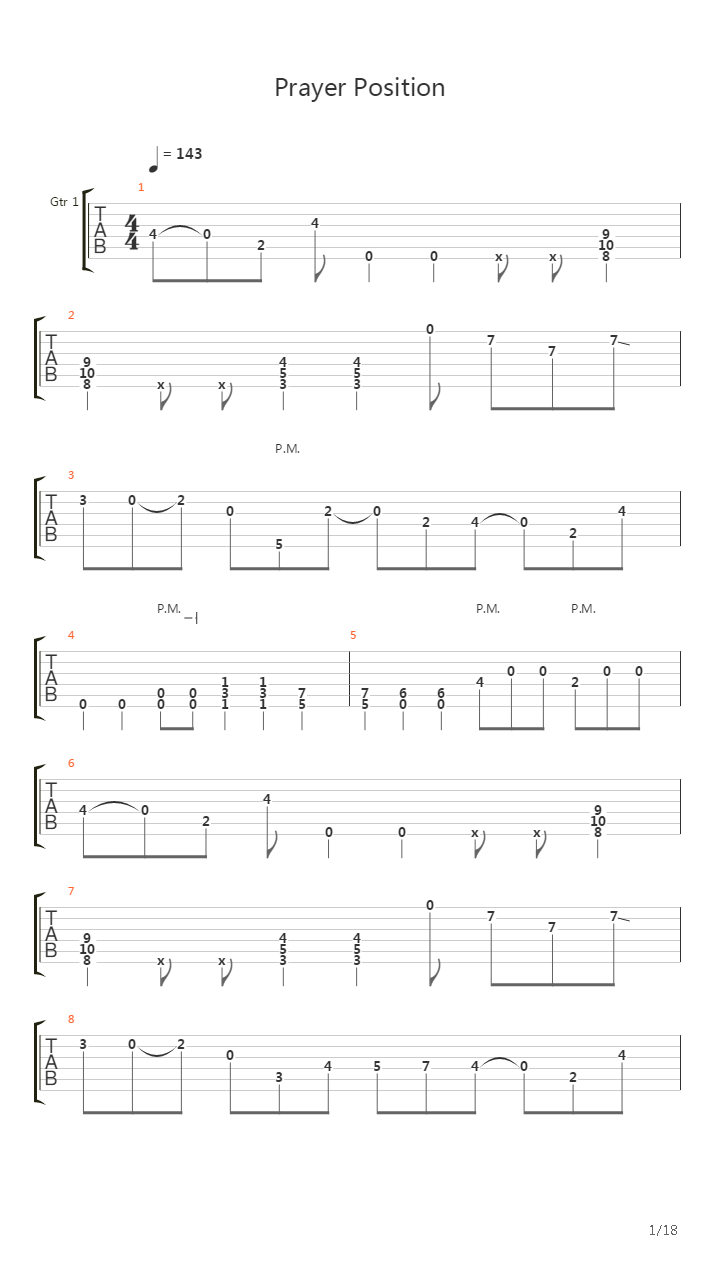 Prayer Position吉他谱