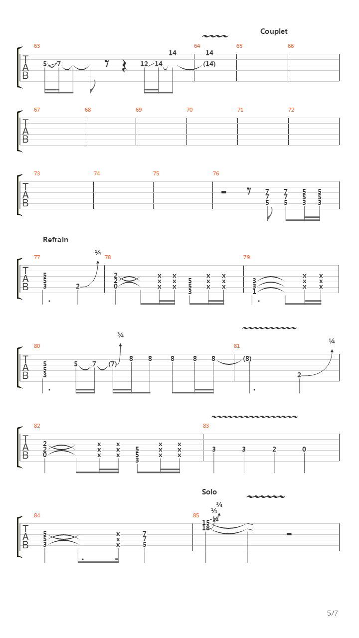 Learning To Fly吉他谱