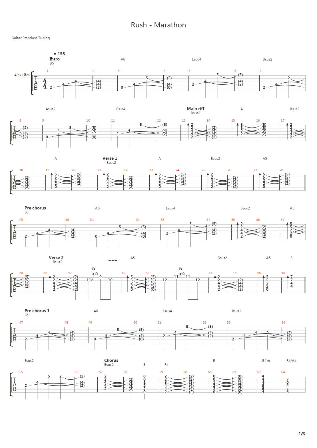 Marathon吉他谱