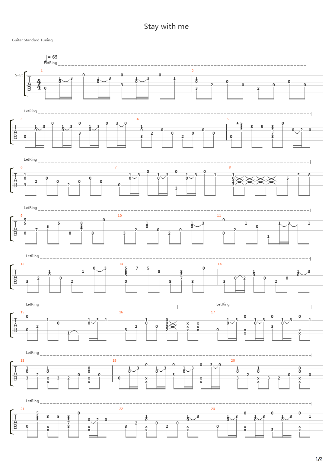Stay With Me吉他谱