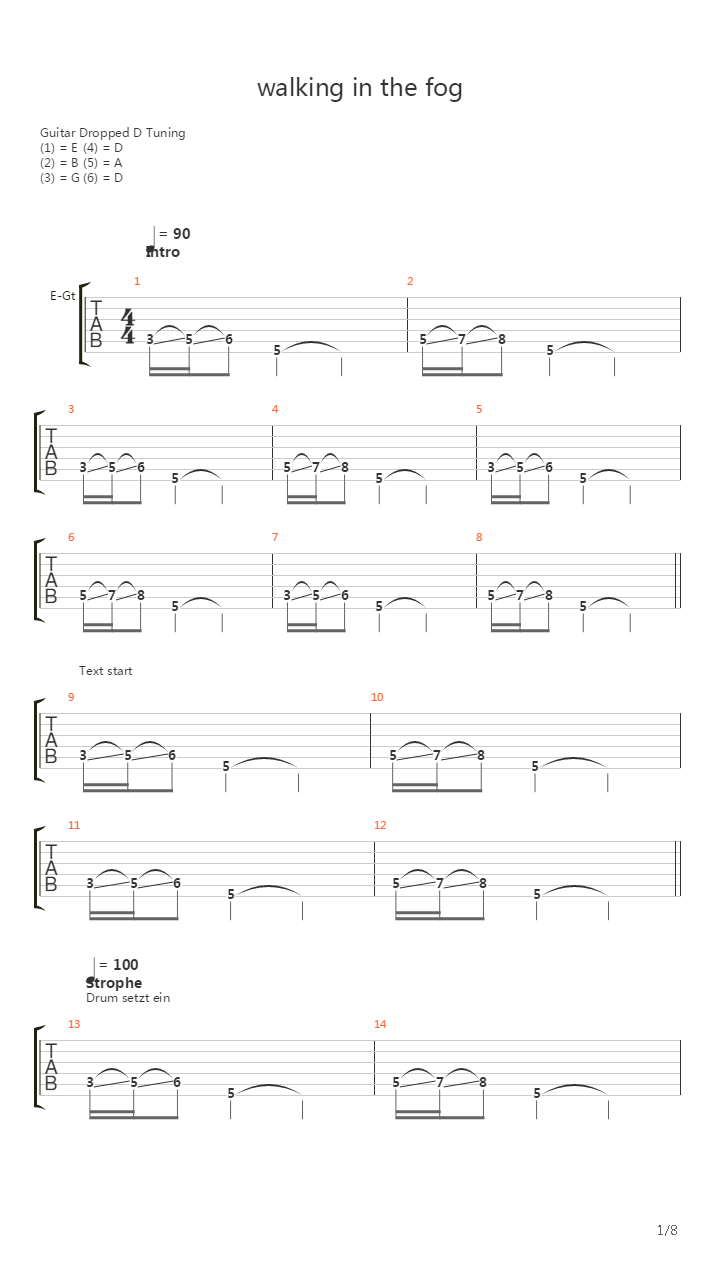 Walkin In The Fog吉他谱