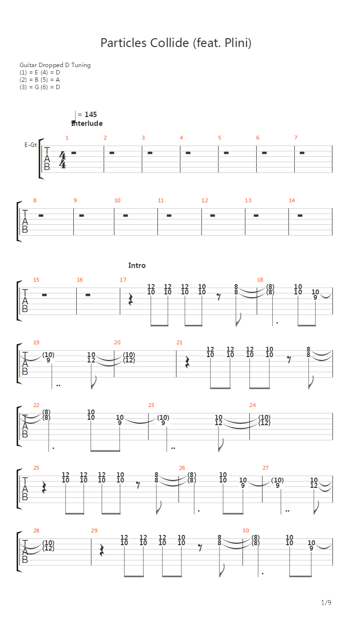 Particles Collide吉他谱
