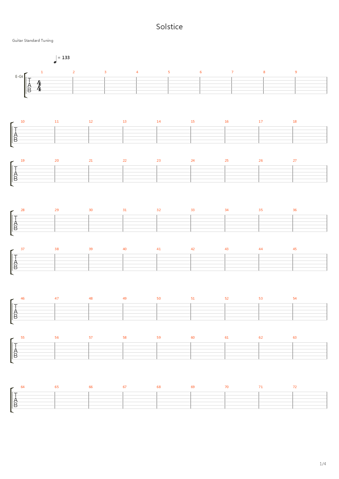 Solstice吉他谱